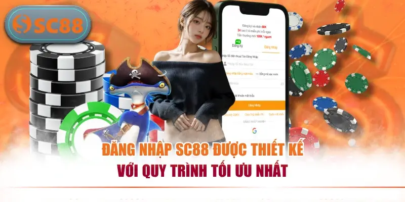 Đăng nhập SC88 được thiết kế với quy trình tối ưu nhất